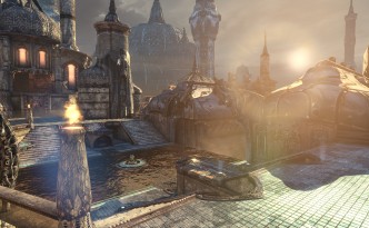 A scene from a created game level - Sandstorm