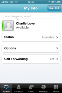 Lync 2010 App for iOS (iPhone) - Lync worked well on all devices tested for Chat and Presence