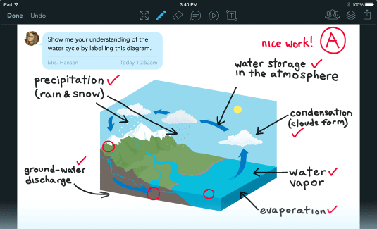 Showbie's paperless classroom is great but "workflow" with iPad is a hassle.